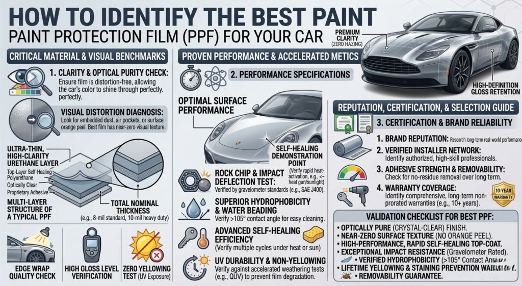 How to Identify the Best Paint Protection Film (PPF) for Your Car