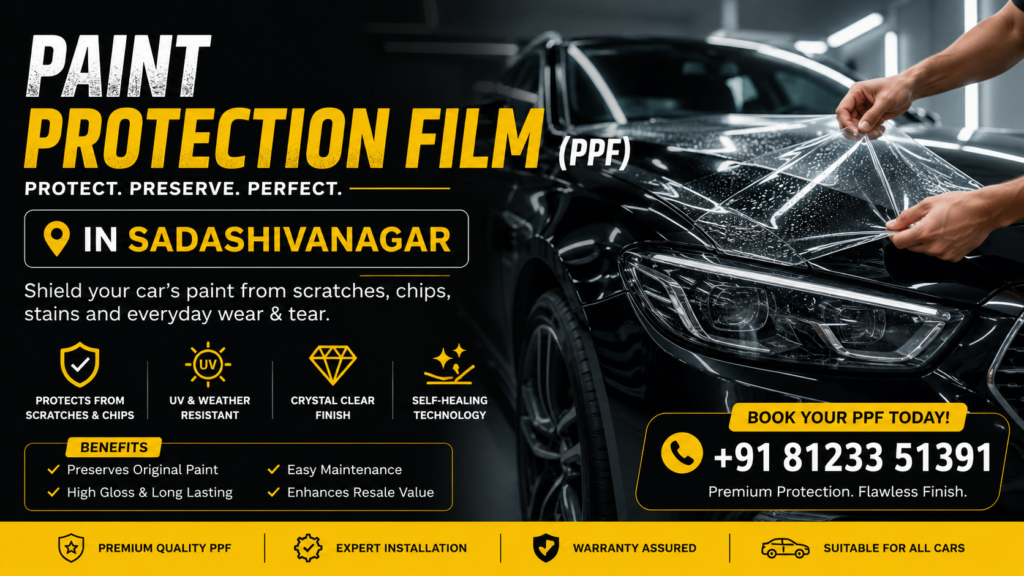 Paint Protection Film (PPF) in Sadashivanagar Paint Protection Film (PPF) in Sadashivanagar